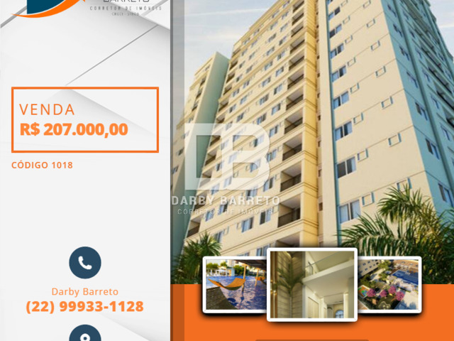 #1018 - Apartamento para Venda em Campos dos Goytacazes - RJ