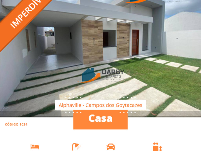 #1034 - Casa para Venda em Campos dos Goytacazes - RJ