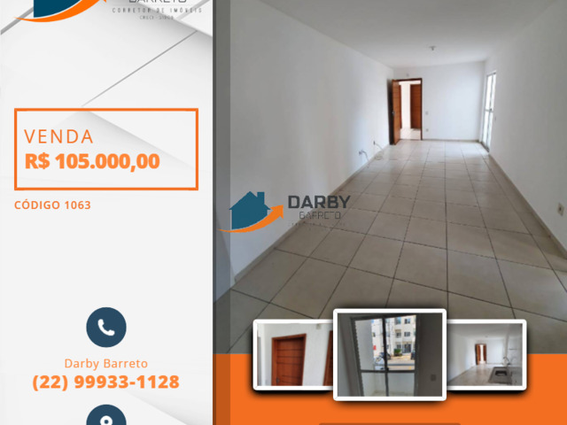 #1063 - Apartamento para Venda em Campos dos Goytacazes - RJ