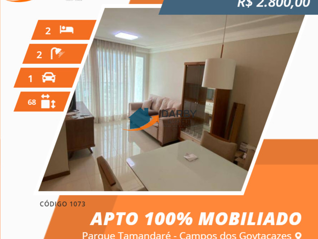 #1073 - Apartamento para Locação em Campos dos Goytacazes - RJ