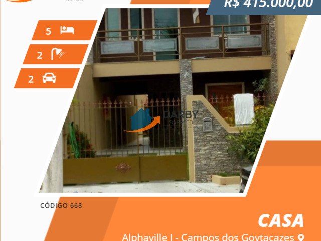 #668 - Casa para Venda em Campos dos Goytacazes - RJ