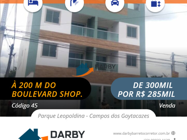 #45 - Apartamento para Venda em Campos dos Goytacazes - RJ