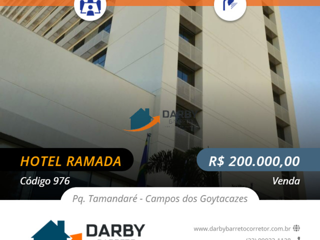 #976 - Hotel para Venda em Campos dos Goytacazes - RJ