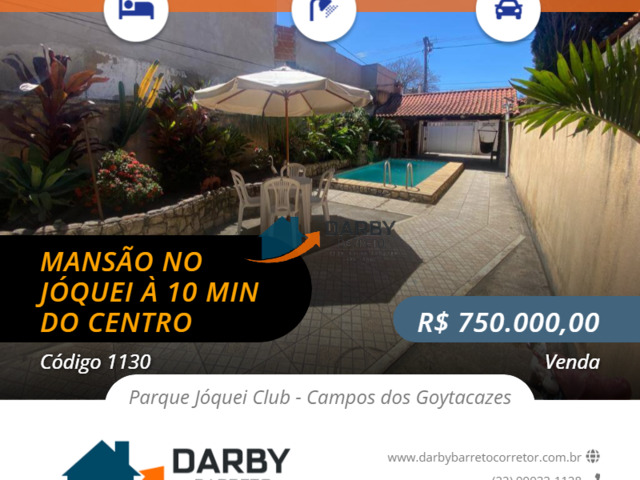 #1130 - Casa para Venda em Campos dos Goytacazes - RJ