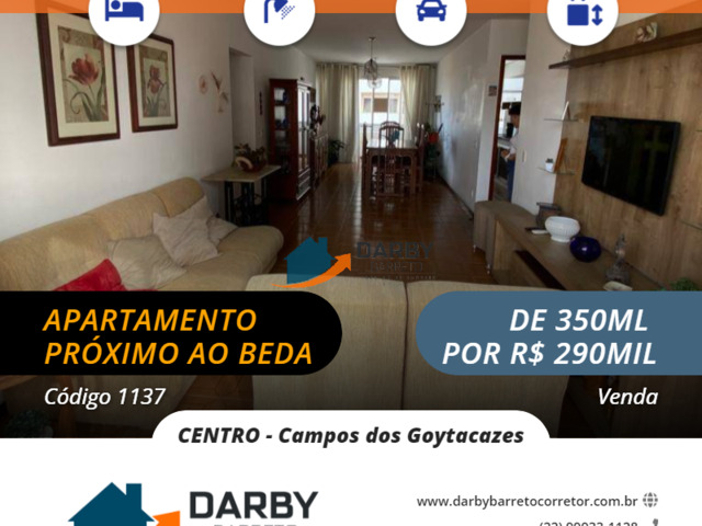 #1137 - Apartamento para Venda em Campos dos Goytacazes - RJ