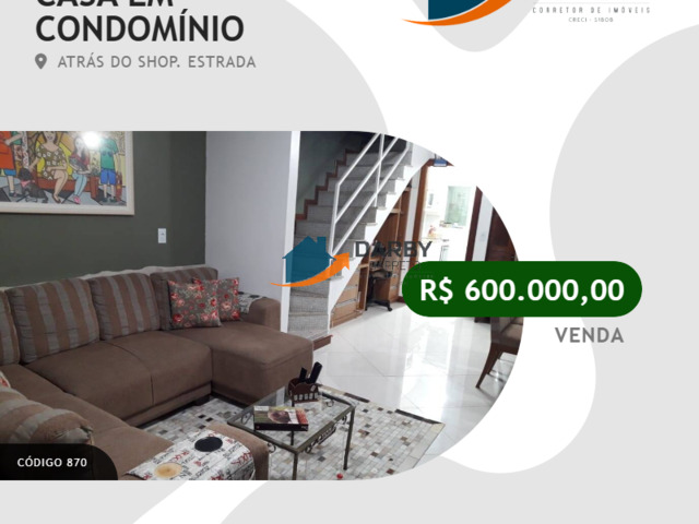 #870 - Casa em condomínio para Venda em Campos dos Goytacazes - RJ