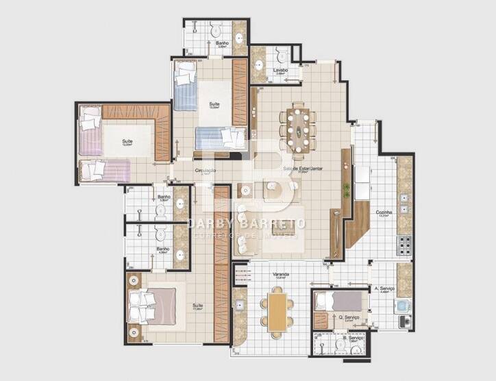 Apartamento, 3 quartos, 140 m² - Foto 4