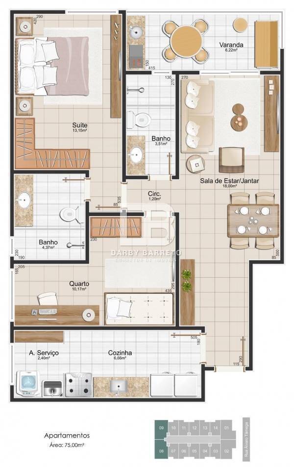Apartamento à venda com 1 quarto, 45m² - Foto 13